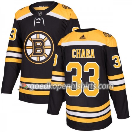 Boston Bruins Zdeno Chara 33 Adidas 2017-2018 Zwart Authentic Shirt - Mannen